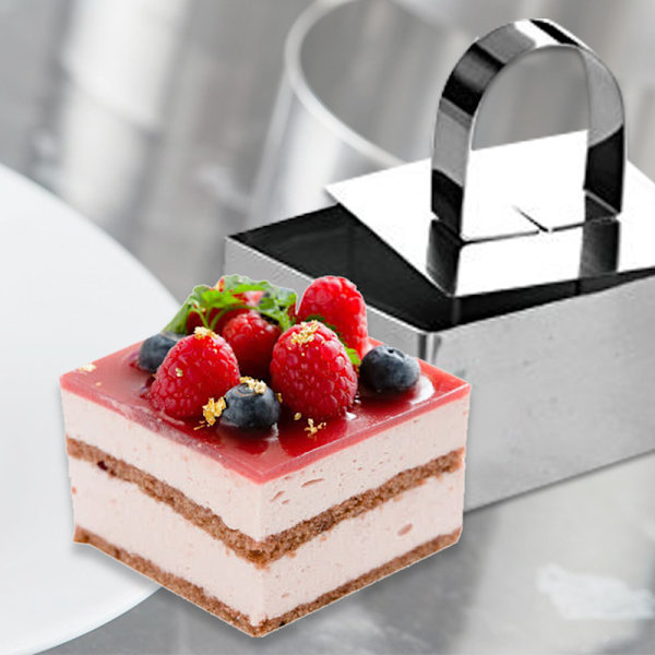 4 stk. kage ring rund kageform bagning rustfrit stål kage ring mousse forme dessert ringe