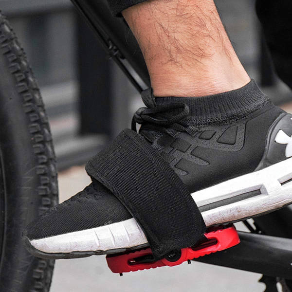 1 Par Universelle Cykelpedalstropper, Justerbare Anti-Slip Dobbelt