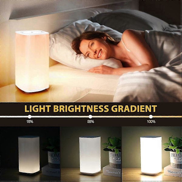 Fjernkontroll berørings nattlys klapp bordlampe soverom nattbordslampe kreativ fargerik atmosfære la