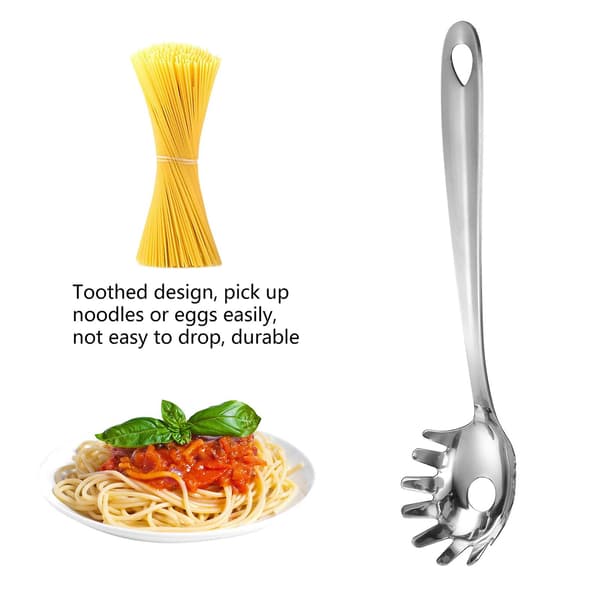 Pastaske Ske Madkvalitet Varmebestandig Rustfrit Stål Nudeltang Pastaske Spaghetti Server Si Køkkenudstyr A