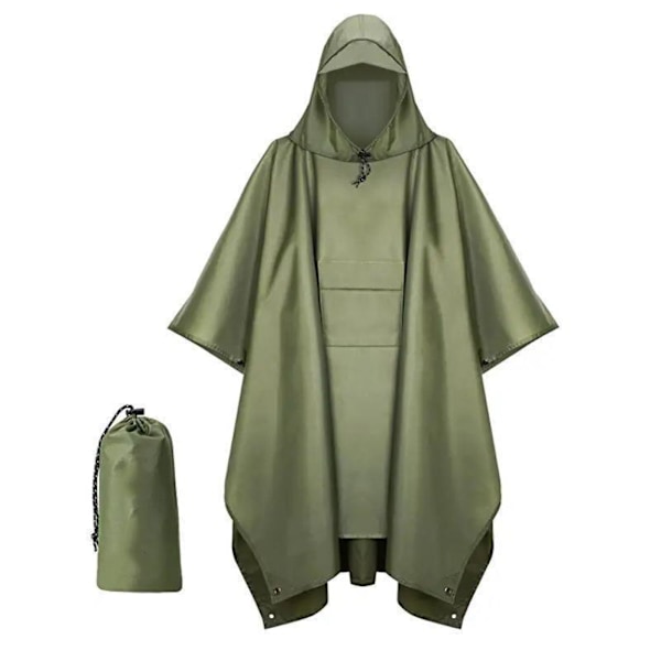 Regnfrakke udendørs vandreture tre-i-en poncho