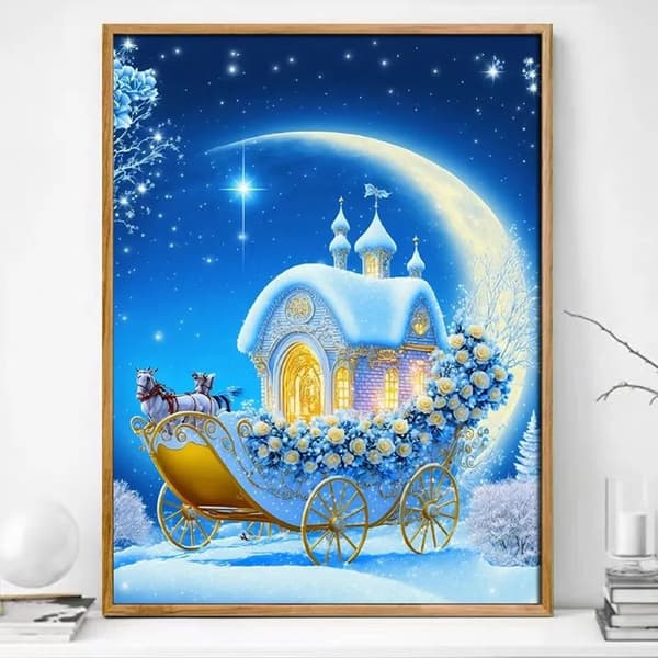##/30x40cm DIY Diamantmålning Set för Vuxna och Barn - Snöalvor##/