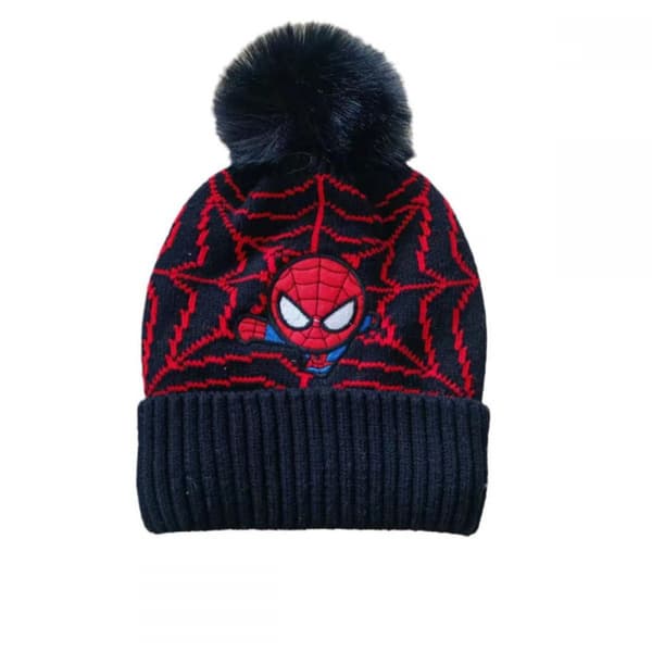 (Sort) Børn Drenge Spider-Man Hue Vinter Varme