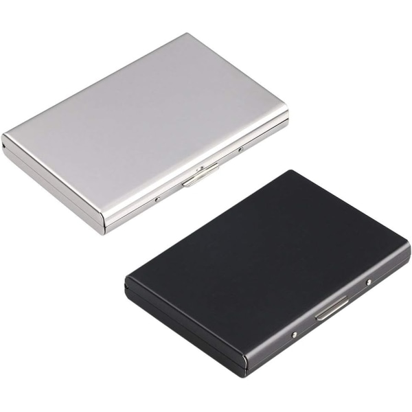 2pcs Metal Business Credit Card Holder,Cool Slim Metal Business