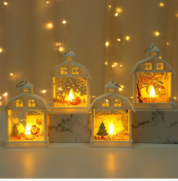 ##/Kreativa julhuslyktor - älg, LED-julsmycke##/