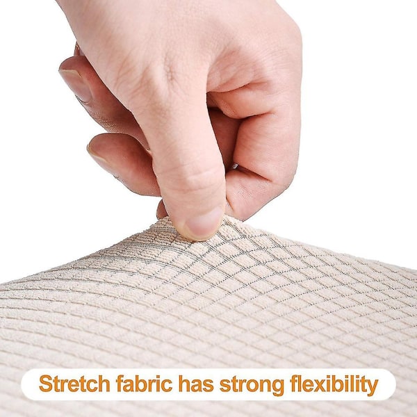 6 stk Stretch Jacquard Stolsetertrekk, Avtakbare Stolseterputer