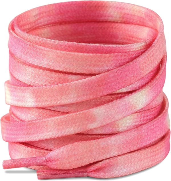 Platta Tie Dye-skosnören [2 par] 8mm av 120CM Högkvalitativa