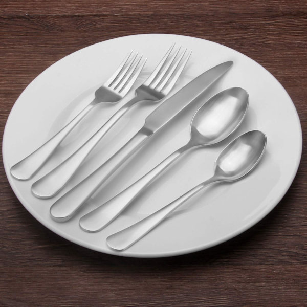 ##/Stykke Sølv Sæt, Satin Finish Rustfrit Stål Bestik Sæt, Kitch##/