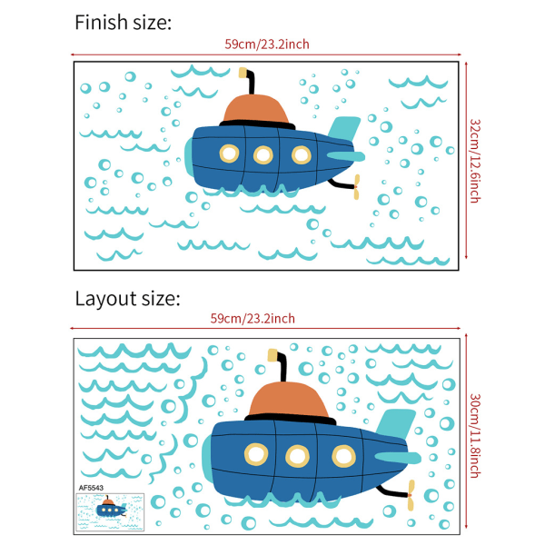 40x60cm, Anti-Slip Badeværelsesstickers 3D Ocean Badekarsstickers, For Børnesikkerhed Badekar Dekaler Til Toilet Badeværelse