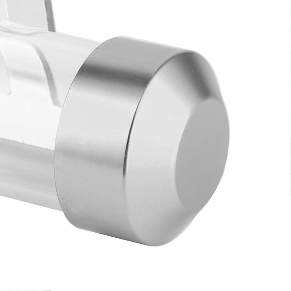 Universal Motorcykel Cylindrisk Rør Skatte Mærke Ramme Nummerplade Holder Opbevaring Cylinder Sølv