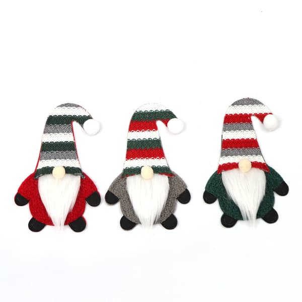 ##/Set med 3 julbesticksäckar - stickad ansiktslös docka mönster,##/