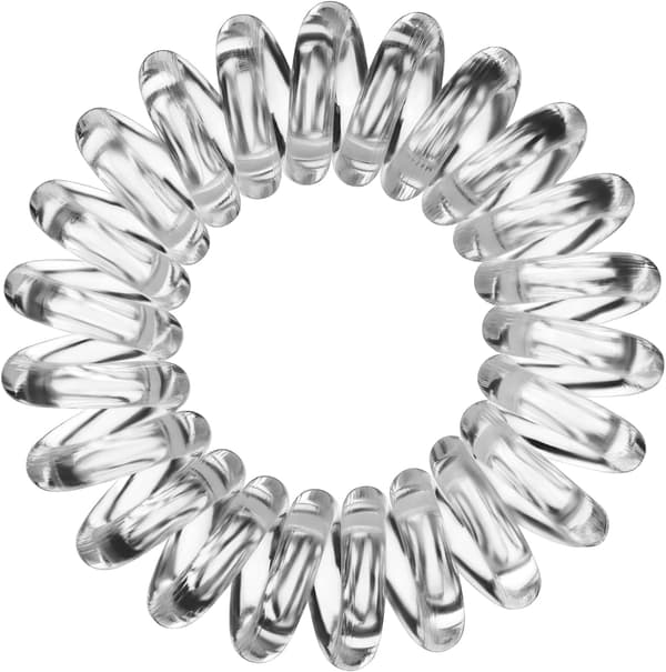 Alkuperäiset läpinäkyvät hiuslenkit Crystal Clear x3 I Kierteinen lenkki