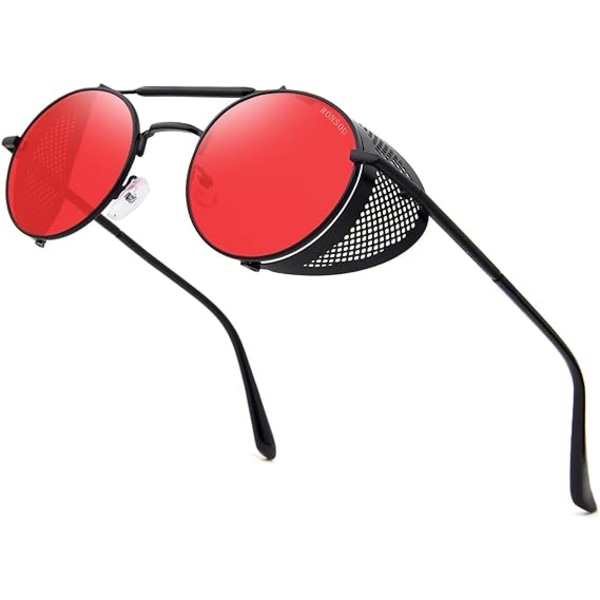 Stilfulde Runde Vintage Polariserende Solbriller Retro Briller Beskyttelse