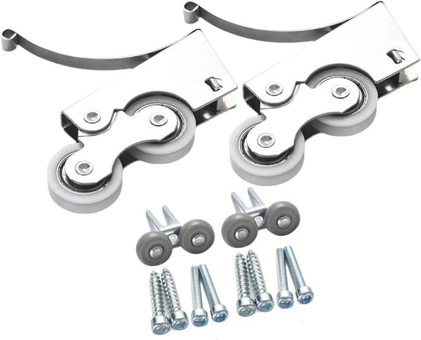 (2 par) Lydløse Dobbelt Rulletræk i Rustfrit Stål/Titanium Legering