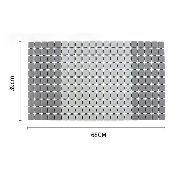 Skridsikker massagebademåtte, 38,9 x 67,8 cm skridsikker brusemåtte m