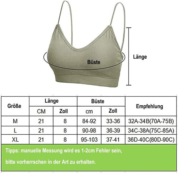 XL Dam Bustier Set med 6 Sport-Braletter utan Bygel Sömlös Vadderad BH