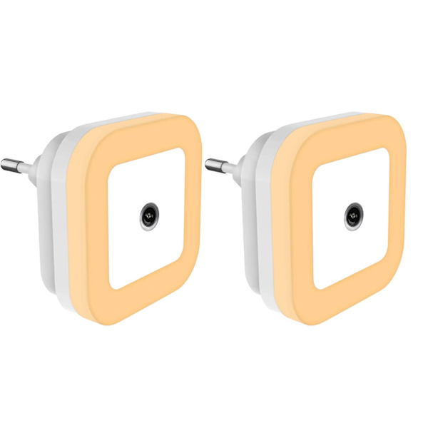 2 stk Automatisk LED Nattelys, Skumringsensor Nattelys, Di