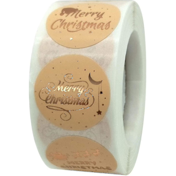 Glædelig Jul Stickers, Champagne Klæbe Etiketter, Dekorative Forseglings Stickers Til Jul Julegave Firma Giveaway Bagt Boutique Taske Håndm&