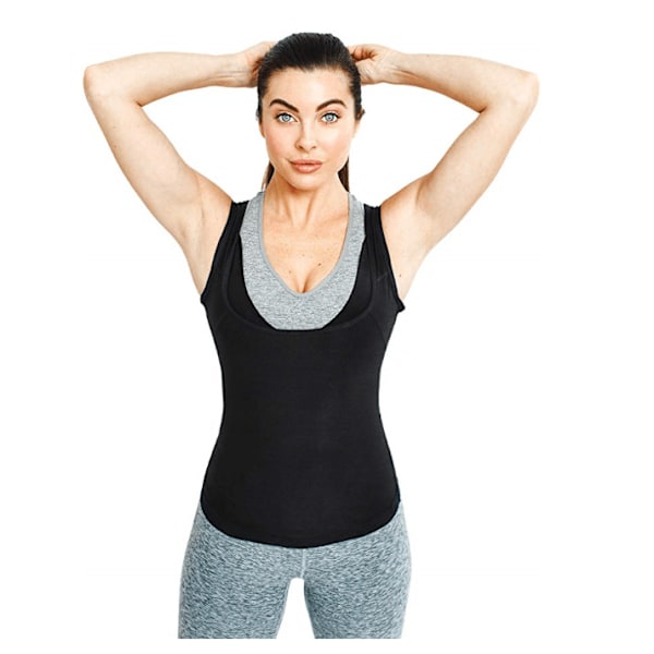 /#/Slankende flad mave tabe sig tank top vest vest sauna dragt shapewear træningsdragt træner shaper motion fitness gym yoga sport kvinder XL/#/