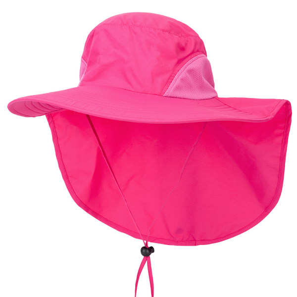 Rose red Sun Hat Unisex Wide Brim Breathable and Windproof Safar