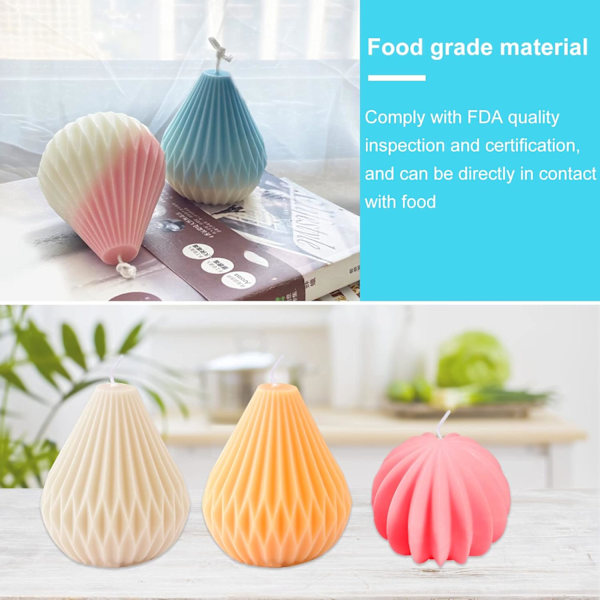 ##/2 stk Silikon Stearinlysforme, Pæreformet Stearinlysform, DIY 3D Stearinlys##/