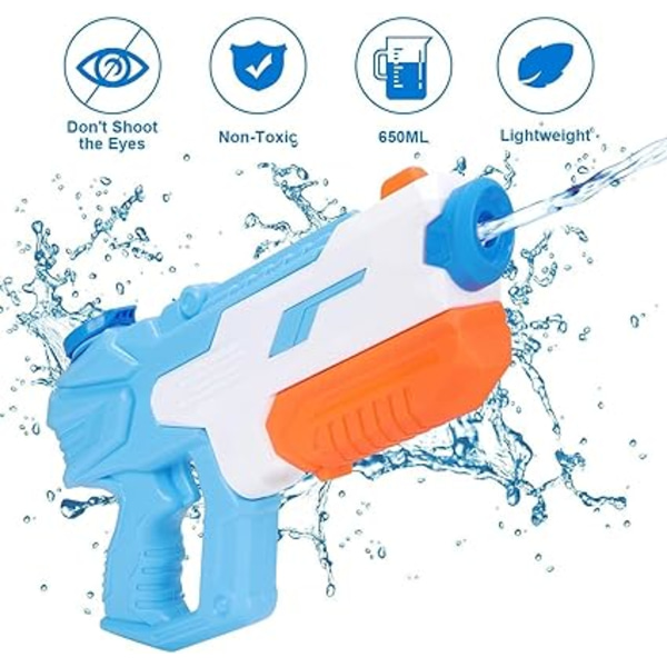 2-pack Vattenpistol (500ml Blå & Grön), Räckvidd 10-11 Meter, Stor