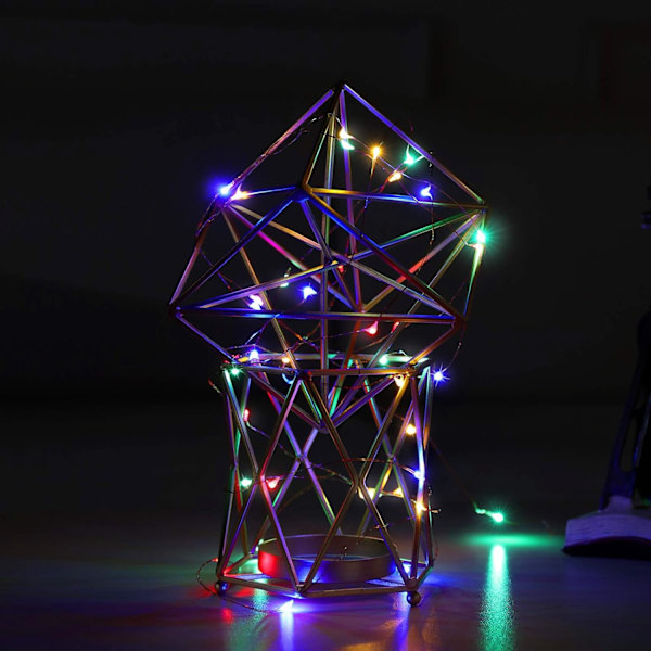 Färgglada - Batteridrivna Fairy Lights, 1 Pack 3*AAA Koppar Wi