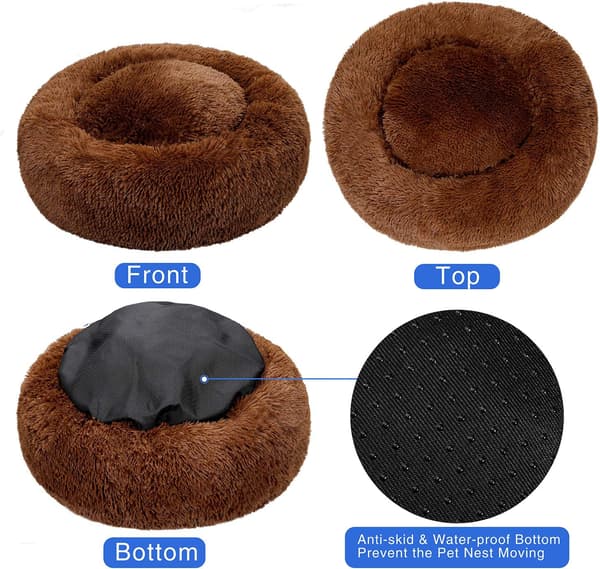 Rund Hundekurv Katteputer Donut Kurv, Hundekurv Hundebed Ex
