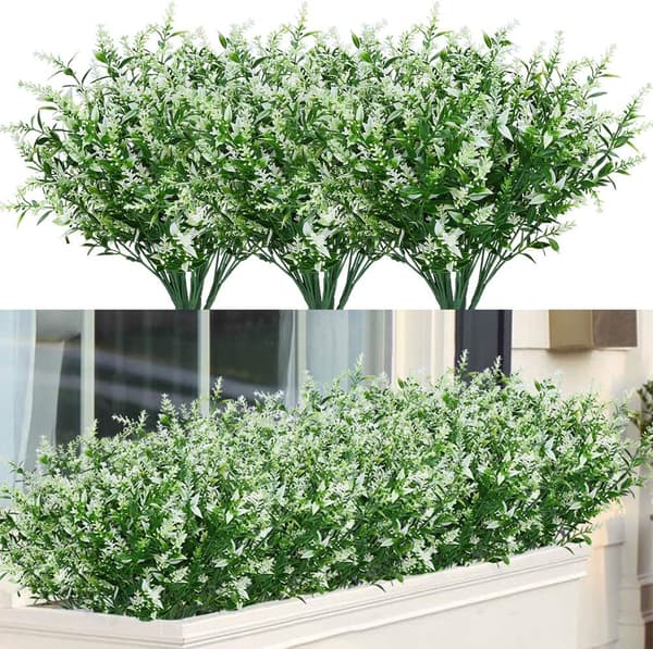 Bundter Udendørs Kunstig Lavendel Falske Blomster UV-bestandig Shr