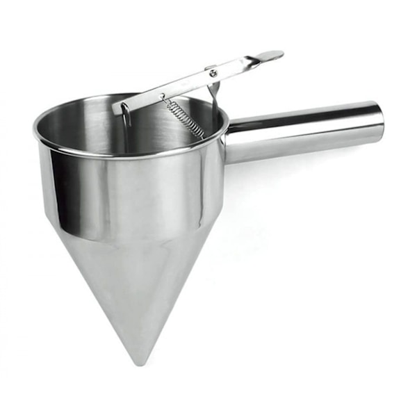 Kakedispenser for cake pops, deigdispenser for pannekaker, trakt i rustfritt stål med hylle