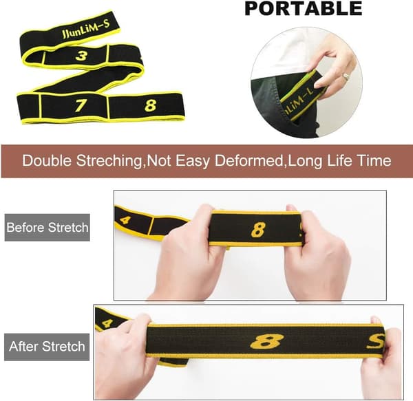Träningsband med Loop, Stretchband, Latinband, Elastiskt Yoga Pilates Fit