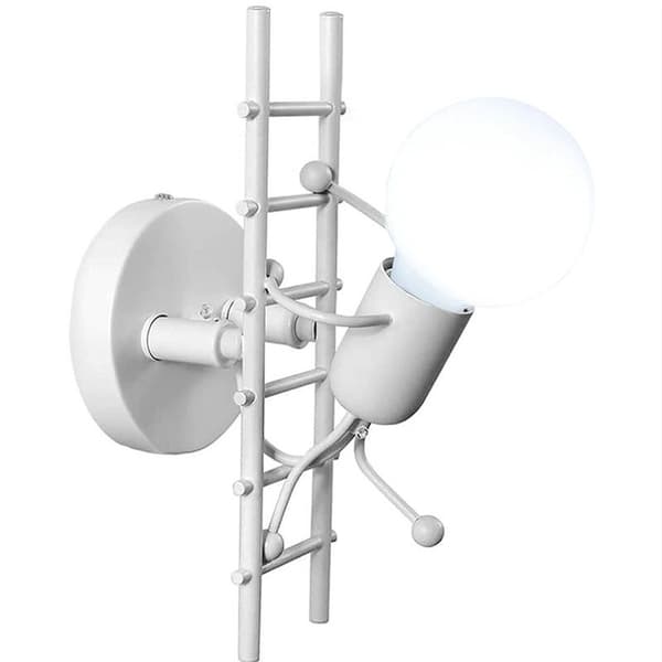 Vegglampe Innendørs Liten Jernfigur, Moderne Industriell Vegglampe