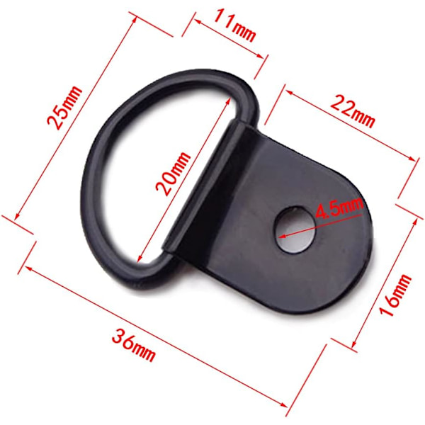 ##/D-Ring Spännringar 20 stycken Rostfritt Stål Spännring Lashi##/