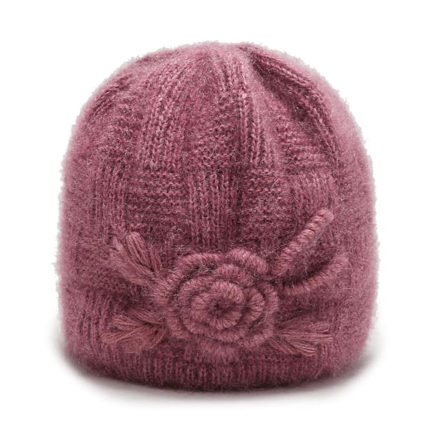 ##/Rosa ullhatt med fleece för att hålla dig varm##/