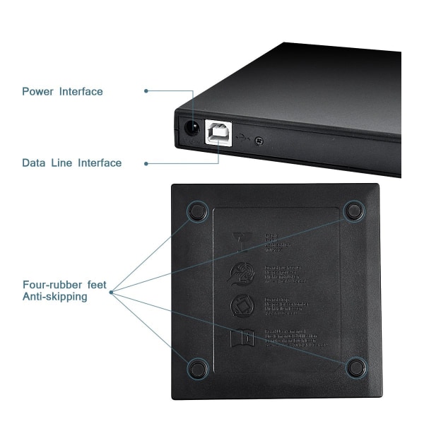 Extern CD/DVD-spelare med USB 2.0