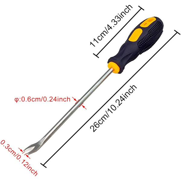 Negletrekker, 3mm U-formet skrutrekker for spiker, spiker, spiker, S