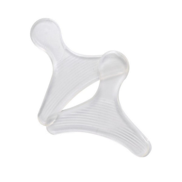 10 par silikon transparente T-formede hælplaster, usynlige