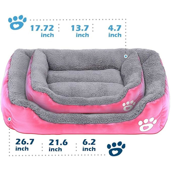 ##/(Pink)Powerking Hundekøje Vandafvisende Dyremadras og Sovepude til Katte og Små Hundehvalpe Blød og Vaskbar##/