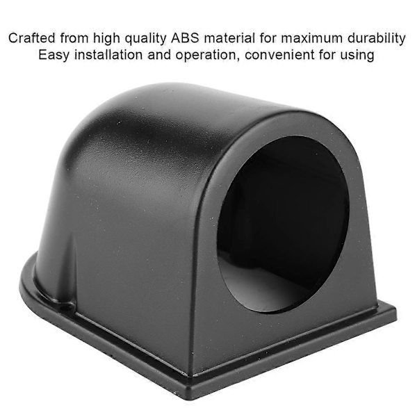 52mm/2in Enkelt Hul Målerholder Kop Universal Sort Bil Instrumentpanel Måler Pod