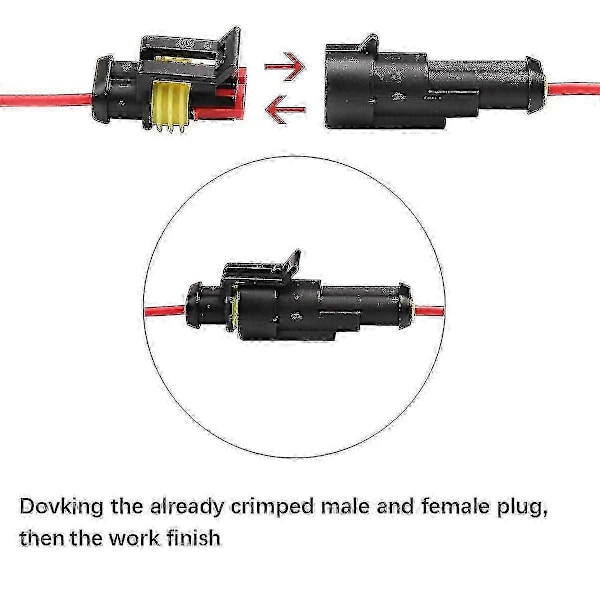 352 st Vattentäta HID-kontakter 1/2/3/4-stift 26 Set Bil Elektrisk Kabelkontakt Plugg Lastbil Kabelhärva 300V 12A