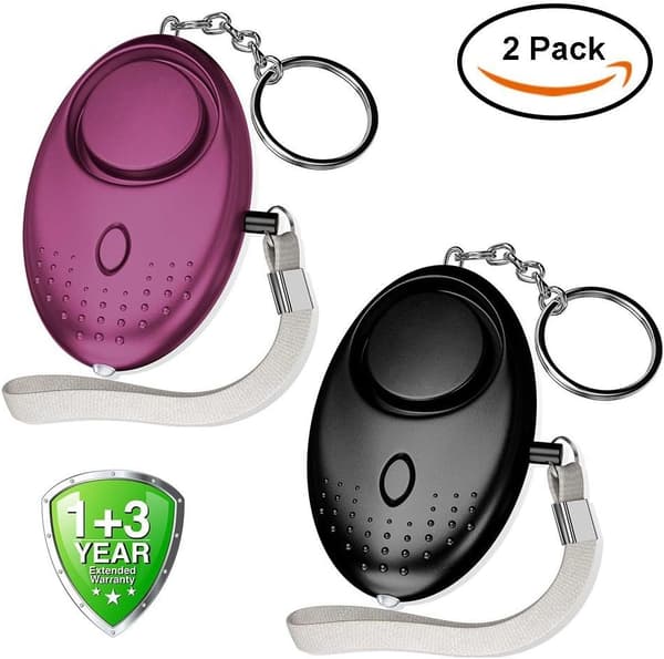2-pack Personligt Larm Nyckelring 140 DB Polisgodkänd Mini Hög