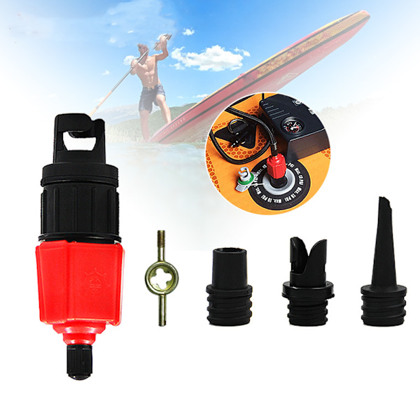 Uppblåsbar Kajakpump, SUP Luftpumpventil Adapter och Gasspets