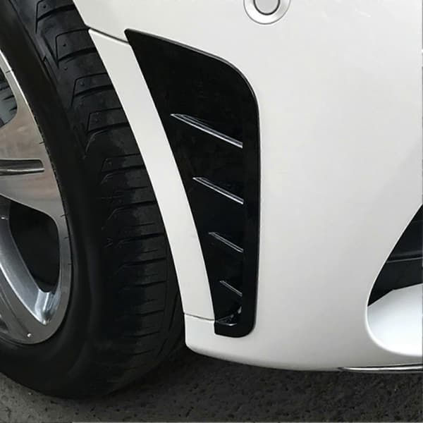 Svart Frontfanger Canard Bil Spoiler Vinge Biltilpasninger Erstatning for Benz C Klasse W205 AMG Line 2019+
