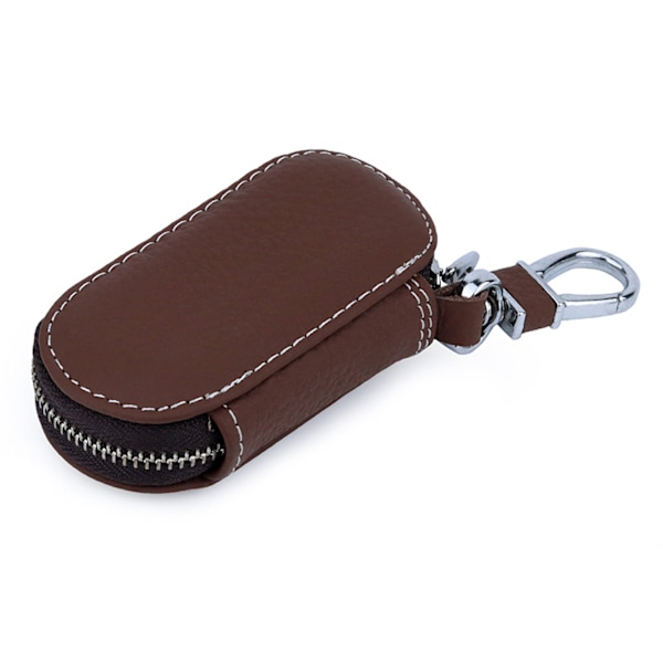 ##/Lädernyckel fodral med blixtlås##/