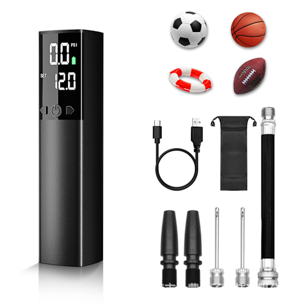 ##/Sähköinen pyöränpumppu 120psi Sähköinen ilmapumppu Kannettava Mini##/