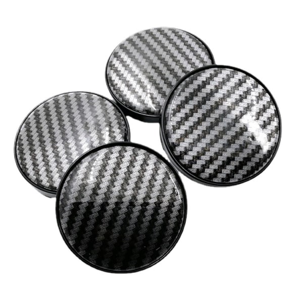 4 st svarta 60 mm dia 5 clips däcknavslock navkapsel