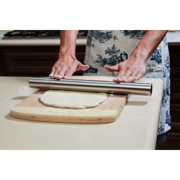 Professional Non-Stick Stainless Steel Rolling Pin for Making Bi