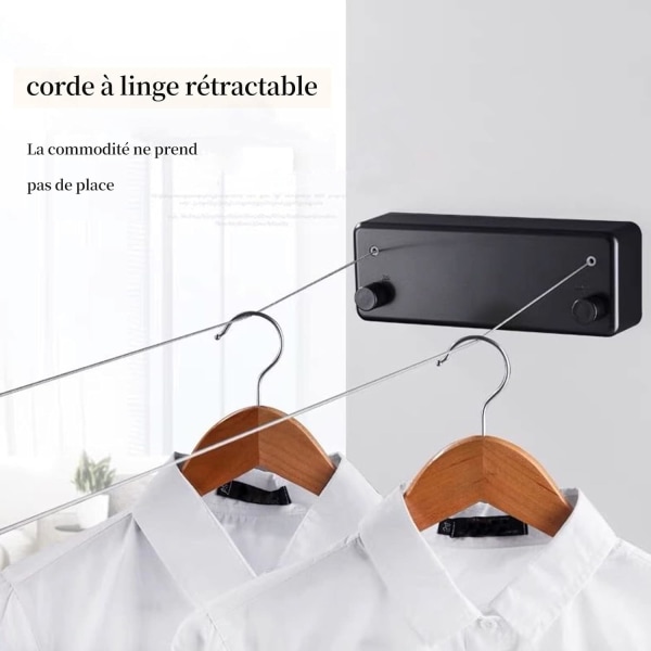 Inntrekkbar klesline, justerbar uttrekkbar klesline 4,2 m