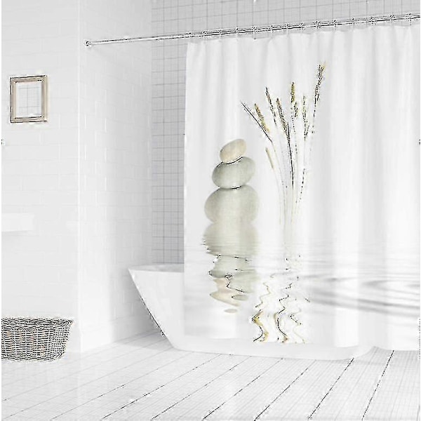 Duschdraperi 120 X 180 Cm Digitaltryck Modern Design Vattentätt Tvättbart Mögelresistent Polyestertyg Med Krokar Ingår