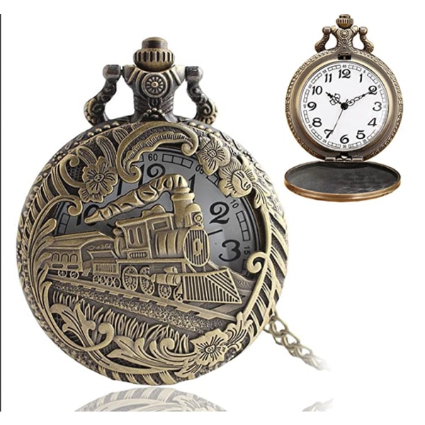 Vintage-tyyliinen kvartsi taskukello, miesten steampunk-taskukello C:llä